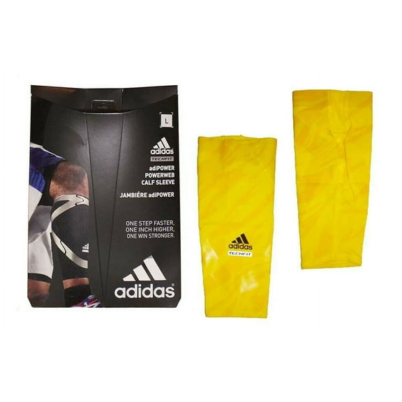 Adidas Techfit Men's Basketball Jambiere adiPOWER Powerweb Compression Calf Sleeve - Yellow