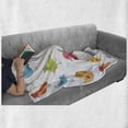 thumbnail image 6 of Animal Soft Flannel Fleece Throw Blanket, Colorful Birds Watercolor Effect Humor Funny Mascots Paint Brush Art Kids, Cozy Plush for Indoor and Outdoor Use, 50" x 60", Multicolor, by Ambesonne, 6 of 6