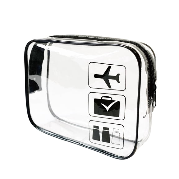 Approved Clear Travel Toiletry Bag Leakproof Cosmetic Makeup Organizer Portable Transparent Carry On Pouch