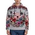 thumbnail image 2 of Lsque The Binding of Isaac Pattern Casual Men's Hoodie,Hooded Sweatshirt with Kangaroo Pocket,Pullover Hoodie-XX-Large, 2 of 8