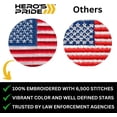 thumbnail image 2 of Hero's Pride American Flag Patch, White Border, Sew-On, 3-3/8" x 2" (Pack of 6), 2 of 6