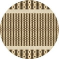 thumbnail image 1 of Ahgly Company Tapis Rond Lavable en Machine Intérieur Transitionnel Rouge Brun, 3 Pieds Rond, 1 of 7