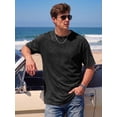 thumbnail image 3 of RICHCOIN T Shirts for Men Short Sleeve Crewneck Casual Top Vintage Washed Basic Loose Tees, 3 of 7