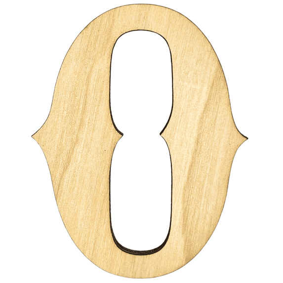 Krafty Supply 14" Tall Birch Plywood Letter O |1/4" Thick | Western Railroad | Wooden Letters | Craft Alphabet
