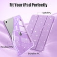 thumbnail image 3 of Getino Compatible with Apple iPad (A16) 11th Generation Case 11 inch 2025, for iPad 10th Generation Case 10.9 Inch 2022, Glitter Clear Back Protective Cover with Pencil Holder, Auto Wake/Sleep, 3 of 9