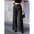 thumbnail image 4 of Women'S High Waisted Wide Leg Work Pants Straight Leg Office Slacks Trousers, 4 of 5