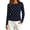 Dark Blue, variant on Y2K Polka Dot Crop Top for Women, Trendy Vintage Slim Fit Crew Neck Long Sleeve Shirt Soft Cute Lightweight Streetwear Going Out Blouse Summer Fall Daily Beach Travel Outfits, Black M