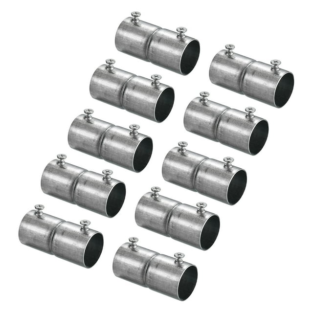 Uxcell Raccord EMT, 25mm(1 Pouces) Ensemble de Raccords de Conduit 57mm 0.7mm Épais, Lot de 10