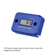 Runleader Digital Tachometer HM012 Motorcycle Engine Hour Meter TOT Accumulate Lawn Mower Blue