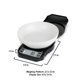 thumbnail image 3 of Báscula digital de precisión para cocina, báscula medidora de alimentos con tazón, 3kg x 0,1g (negra) LB-3000 - AMERICAN WEIGH SCALES, 3 of 5