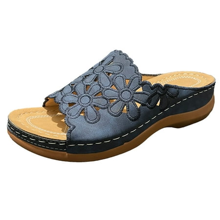 

HGWXX7 Sandals For Women Summer Summer Womens Hollow Out Chrysanthemum Flower Casual Fashion Sandals Stylish Shoes