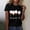 Black, variant on Shirts for Women Wine Glass Printed Short Sleeve T Shirt Round Neck Lightweight Soft Cotton Polyester Casual Summer Top L Size Spring Summer Womens Tops