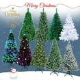 thumbnail image 2 of Noble 4/5/6/7ft Christmas Tree With Lights Pre Lit/Fiber Optic/Snow Flocked Bushy Pine, 2 of 9