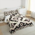 thumbnail image 3 of Manfei Ancient bohemian Aztec Bedding Comforter Set,Boho Tribal Gemetric Twin Comforter Sets,Beige Black Gray Bedding Set For Men Women,Super Cozy Room Decor Reversible,2-Piece, 3 of 8