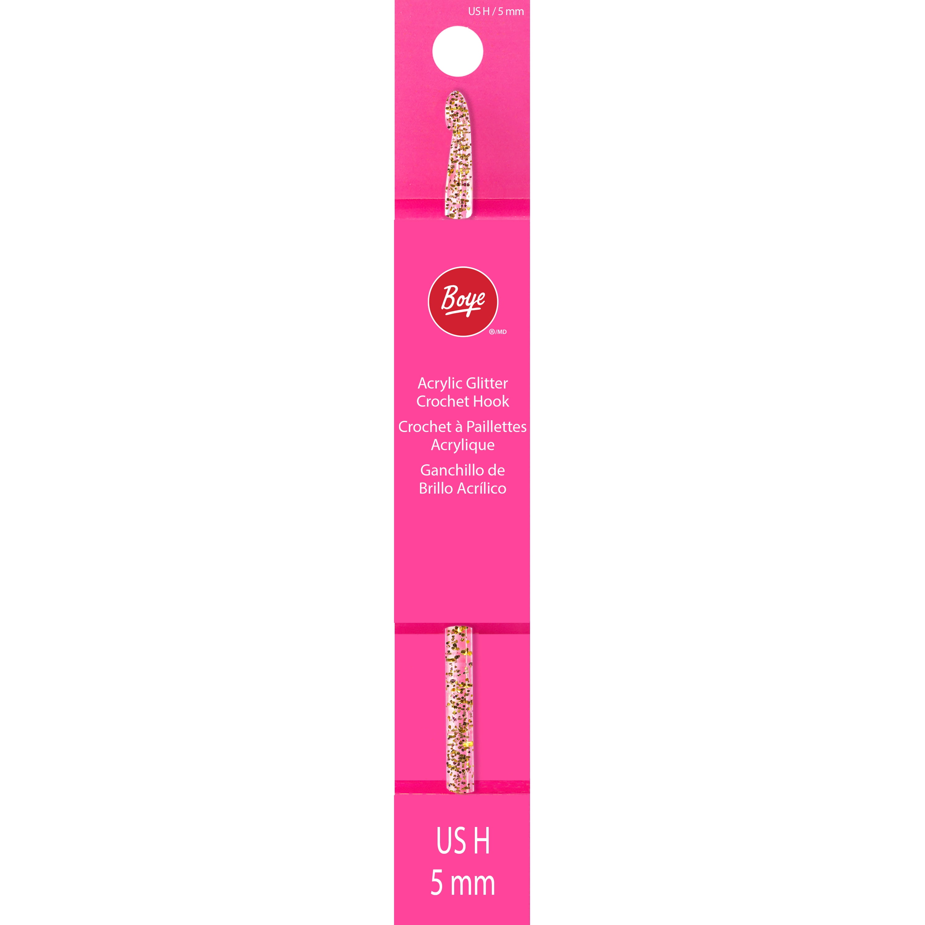 Simplicity Boye Acrylic Glitter Crochet Hook, US Size H