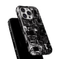 thumbnail image 6 of DesignSkinz Scratch-Resistant Hard Slim Case Compatible with iPhone 16 Pro Max (Compatible with MagSafe) - Abstract Black & White Radio Speakers, 6 of 9