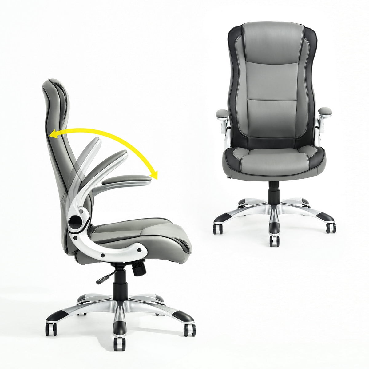 FurnitureR Ergonomic Executive Office Chair Flipup Armrest Adjustable