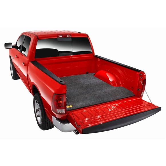 BedRug Bed Mat BMT02LBS Classic; Direct-Fit; Without Raised Edges; Dark Gray; Carpet-Like Polypropylene; Tailgate Liner/Mat Not Included