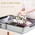 thumbnail image 3 of FORMRS Makeup Bag Travel Cosmetic Organizer for Women Fold Flat Zipper Pouch with Handle, Christmas Plaid Forest, 3 of 8