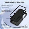 thumbnail image 2 of I-HONVA For Samsung Galaxy A16 Phone Case,3-Layer Military Grade Drop Protection Anti-Slip Bumper Rugged Shockproof Dustproof ProtectionGalaxy A16 Case,Black, 2 of 7