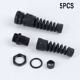 thumbnail image 1 of 5Pc Waterproof M12 Cable Gland Connector Flexible Spiral Strain Relief Protector, 1 of 4