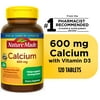 Nature Made Calcium 600 mg with Vitamin D3 Tablets, Dietary Supplement, 120 Count