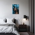 thumbnail image 3 of ZHONGYUTONG African American Canvas Wall Art Black Woman Flower Head Pictures Abstract Black Girl Painting for Living Room Decor Framed (24.00" x 36.00"), 3 of 5