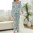 thumbnail image 2 of Top-kevin Pajama Sets for Womens Koalas Kangaroos Hedgehogs Hat Loose Button Down Long Sleeve Shirts And Pants Set, 2 of 12