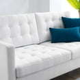 thumbnail image 5 of Tufted Sofa, Fabric, White, Modern Contemporary Urban Design, Living Lounge Room Hotel Lobby Hospitality, 5 of 9