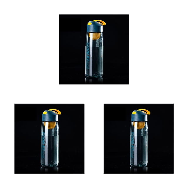 Monstrate Botella de agua a prueba de fugas portátil deportes escuela jugo bebida taza llevar escalada bebida con cuerda lago azul 550ML Lago Azul 550ML 3piezas Monstrate CBP235810