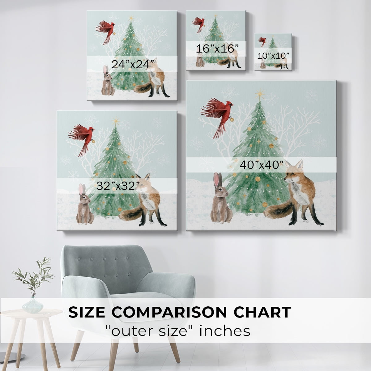 Christmas in the Forest I- Gallery Wrapped Canvas