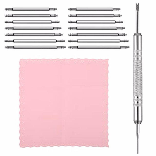 Eigraketly Kit de reparación de relojes de 16 piezas, herramienta de extracción de correa, barra de resorte 14/16/18/20/22/24/25mm, juego de Kits y herramientas de reparación de relojes