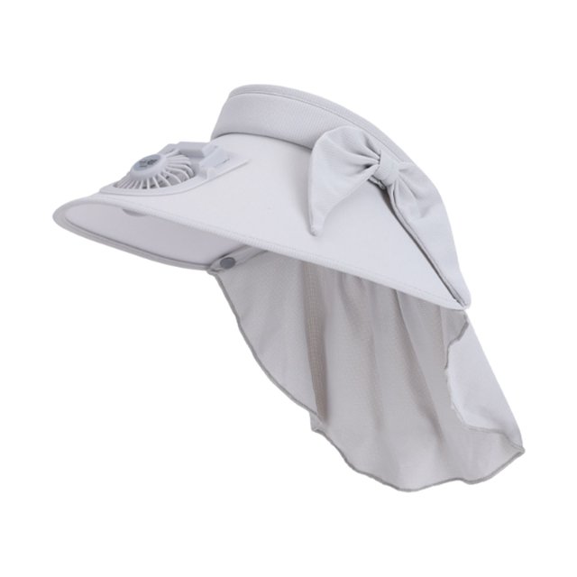 Sombrero para el sol giratorio de 360 grados con ventilador recargable USB incorporado | Visera de ala ancha | Diseño hueco transpirable | Diadema ajustable | Protección UV al aire libre | 1 Paquete