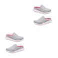thumbnail image 2 of Sonducket 1 par de toboganes de cubierta de malla para mujer, zapatillas de viaje transpirables de diseño Simple, suela de EVA, calzado de gris rosa talla 46 2piezas, 2 of 6