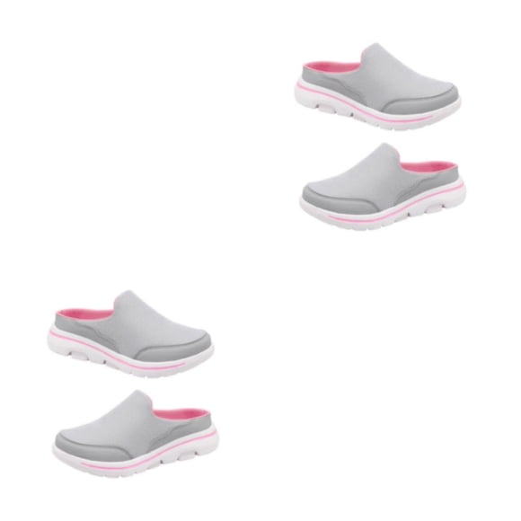 Minnieouse 1 par de chanclas portátiles de estilo informal para mujer, zapatillas de diseño Simple para fiestas de viaje, calzado para gris rosa talla 35 2Conjunto
