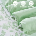thumbnail image 4 of Floral Printed Queen Comforter Set with Sheets Lightweight Piece Bed in A Bag Comforter Set Vintage Yellow and Grey Flower Pattern Farmhouse Bedding Set, 4 of 8