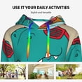 thumbnail image 4 of Lsque Cool Dino Playing Skateboard Pattern Casual Women's Hoodie,Hooded Sweatshirt with Kangaroo Pocket,Pullover Hoodie with Eye-catching Drawstrings-Large, 4 of 7