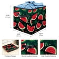 thumbnail image 3 of Watermelon Foldable Toy Box with Handle, 10.8"x10.5"x10.6", Large Capacity Cube Organizer Bins, 3 of 6