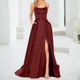 thumbnail image 2 of KaLI_store Women's Formal Dresses Women's Summer Formal Dresses Sleeveless Spaghetti Strap Ruched Body Wedding Guest Maxi Dress Z2-Wine,2XL, 2 of 5