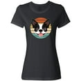 thumbnail image 3 of Inktastic Boston Terrier Dog Retro Sunset Women's T-Shirt, 3 of 5