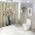 thumbnail image 7 of Shiartex Flowers Modern Waterproof Shower Curtain for Country Cottage & Farmhouse Bathroom Decor with Hooks 60x72, 7 of 7