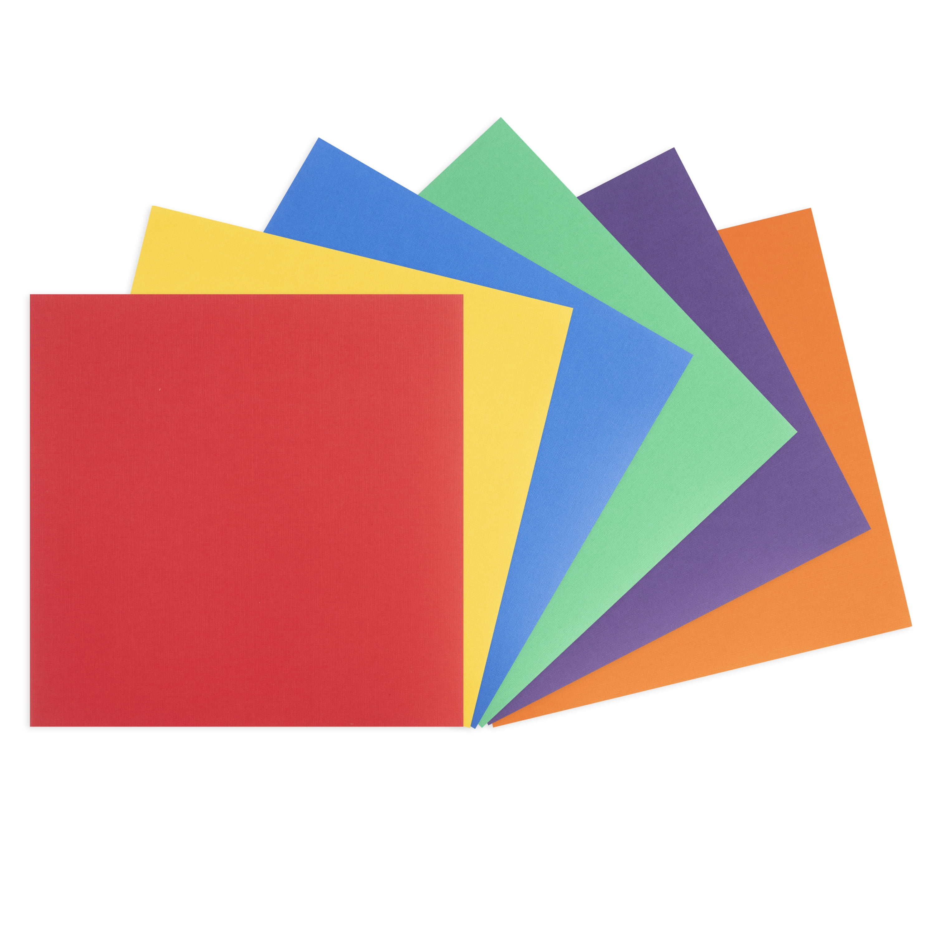 60 Sheets Primary 12” x 12” Linen Texture Cardstock Paper by Recollections - Acid and Lignin Free Paper for Scrapbooks - Arts & Crafts - 1 Pack