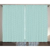 Aqua Curtains 2 Panels Set, Curvy Lines Bubbles in High Seas Surfing Season Water Sports Oceanic Summertime, Window Drapes for Living Room Bedroom, 108W X 108L Inches, Sky Blue White, by Ambesonne