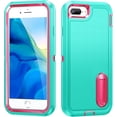 thumbnail image 2 of for iPhone 8 Plus Case,Case for iPhone 7 Plus/6S Plus/6 Plus Case with Build-in Kickstand,Heavy Duty Protection Shockproof Anti-Scratch Slim Fit Protective Sturdy Hard Cover,Grey/Green, 2 of 18