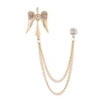 thumbnail image 1 of Angel Wing Brooch Pin Jewelry Accessories Party Hanging Chains Men's Brooch Suit Gold, 1 of 9