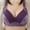 Purple, variant on Aloohaidyvio Bras,Women Plus Size Bra Lace Plaid Printing Non-Steel Ring Buckle Underwear