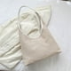 thumbnail image 5 of Bolso de playa para mujer, bolso de mano tejido a la moda de paja para vacaciones de verano (blanco), 5 of 6