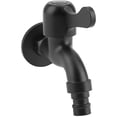 thumbnail image 5 of Grifo de pared negro Continental de acero inoxidable 304, grifo de jardín de apertura rápida, baño, exterior, 5 of 5