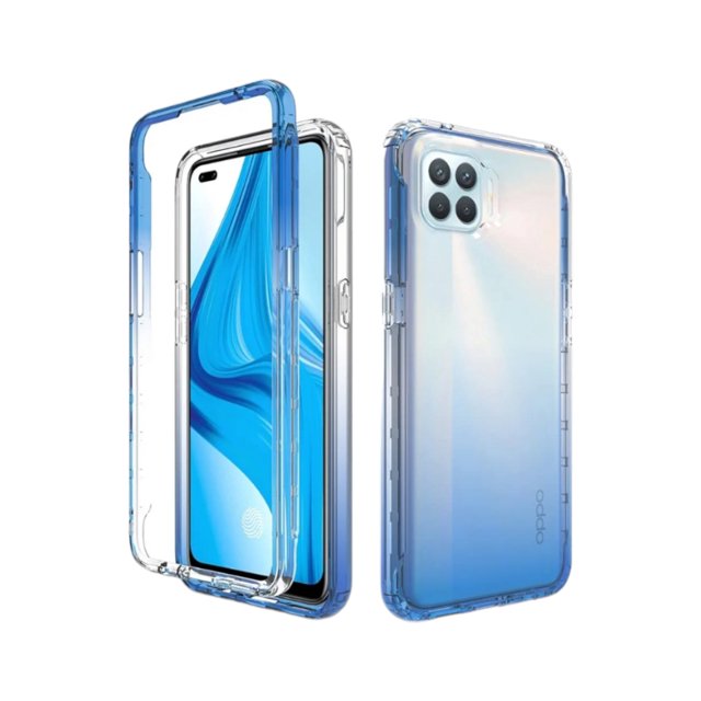 Funda 360 Degradada Uso Rudo Cely Vesmir Para Oppo A93 Azul Más 2 Micas de Pantalla