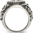 thumbnail image 2 of Stainless Steel Antiqued And Polished Cross Ring (Size 11) Made In China sr638-11, 2 of 5